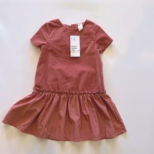 H&M coral drop waist dress. 2/3y